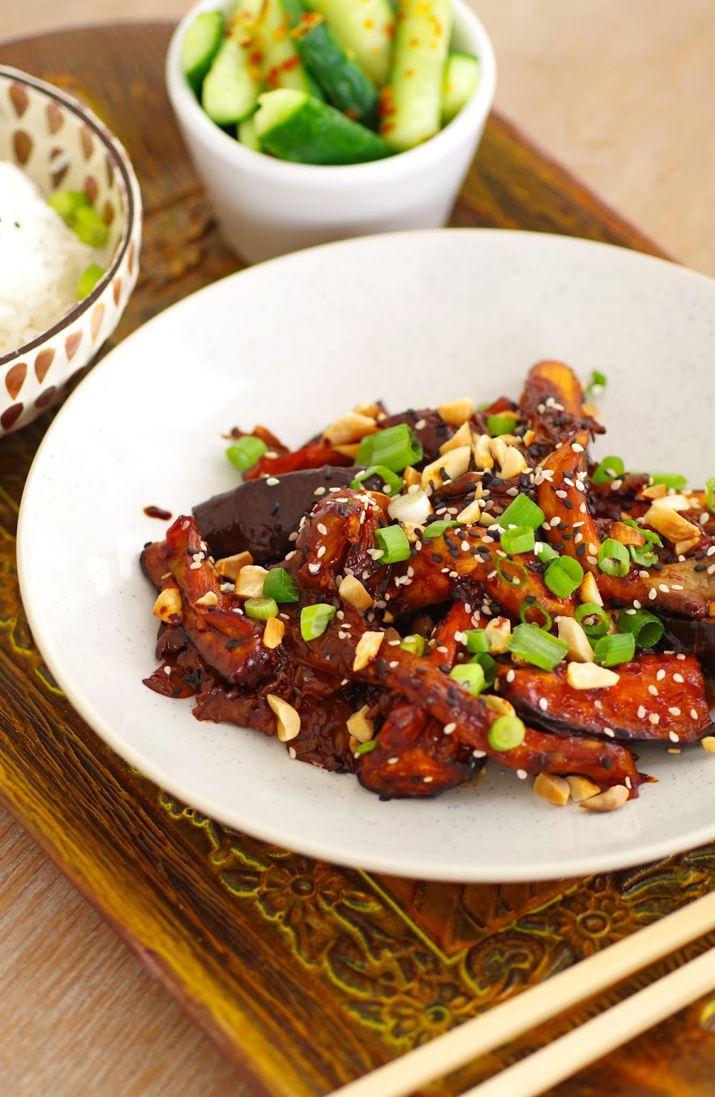 Sesame Aubergine & Oyster Mushrooms Euphoric Vegan