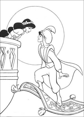 Aladdin Coloring Pages for Kids