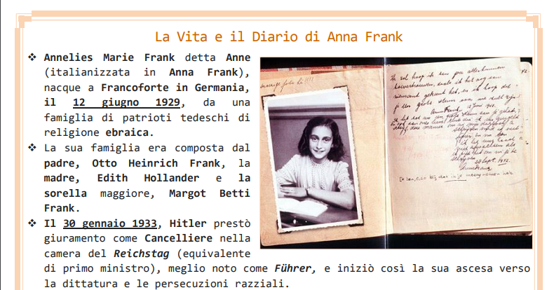 Il Diario di Anna Frank, letto tra infanzia e maturità, mi ha