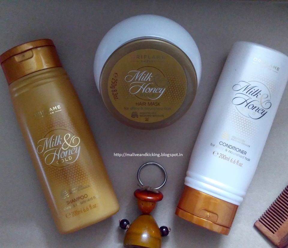 Alive n Kicking: Oriflame Milk & Honey Gold Hair Care Products Review