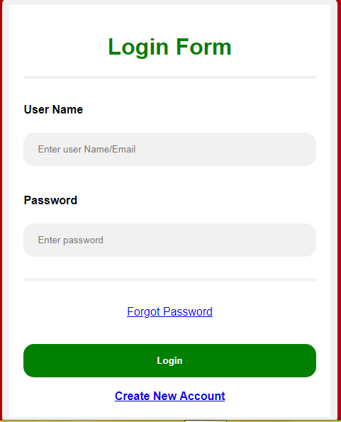 Login page using HTML and CSS code - STUDENT CODING HUB