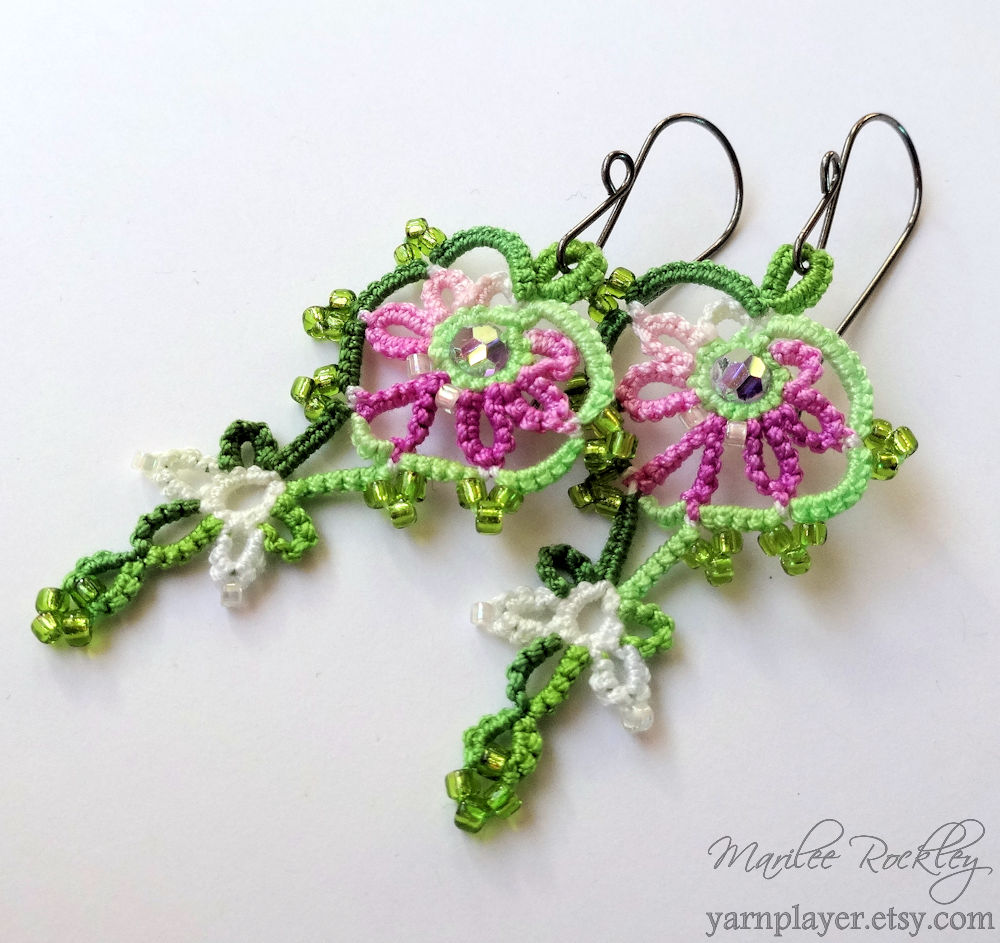 Yarnplayer's Tatting Blog Using Single Shuttle Split Ring to hide