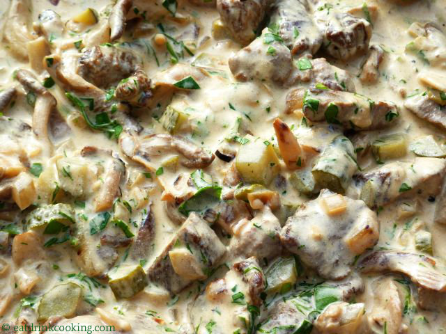 eatdrinkcooking: Rinderfilet Stroganow – Boeuf Stroganoff