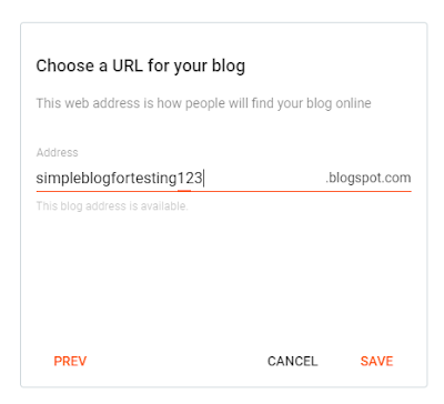 Enter Blog Address
