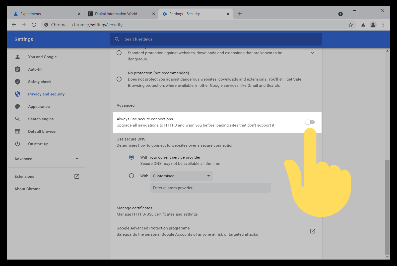 google-chrome-is-updating-its-security-by-adding-an-https-only-toggle