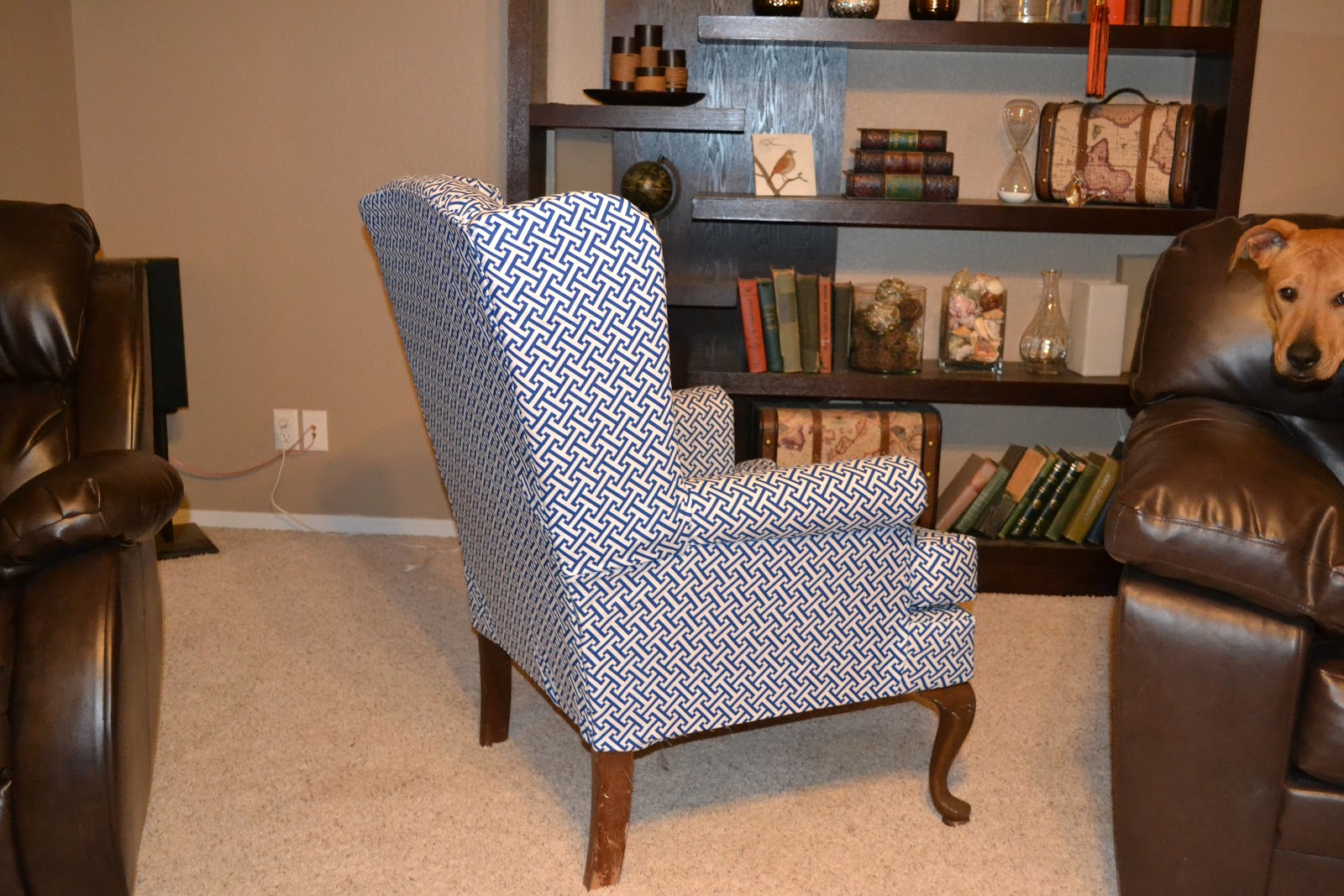 What Catie Did Reupholstered Wingback Chair