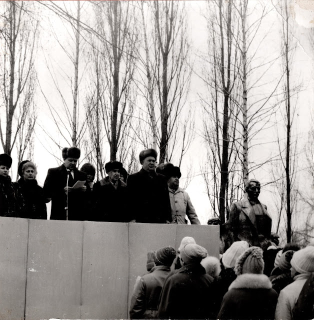 Виступ І. В. Гальченка на церемонії відкриття пам’ятника «Макаренко і діти» (1988)