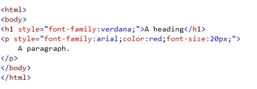 html style font color size