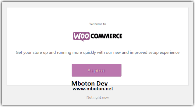 notifikasi setelah instalasi woocommerce