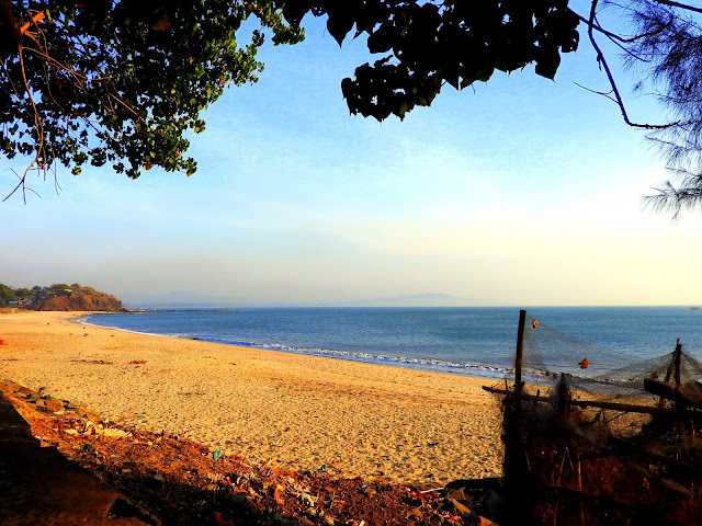The inviting beach at Adgaon along coastal Maharashtra right across the entrance of my homestay Maharashtra, coast, beach, homestay,