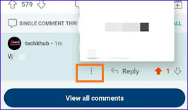 How to Delete Reddit posts and comments - three dots