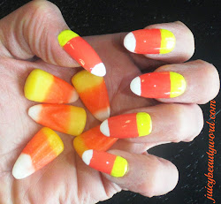 corn candy nail designs trick treat nails halloween