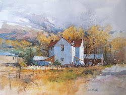 ramsay ian paintings farm watercolour watercolors watercolor painter utah oakley 1948 west settlers nel