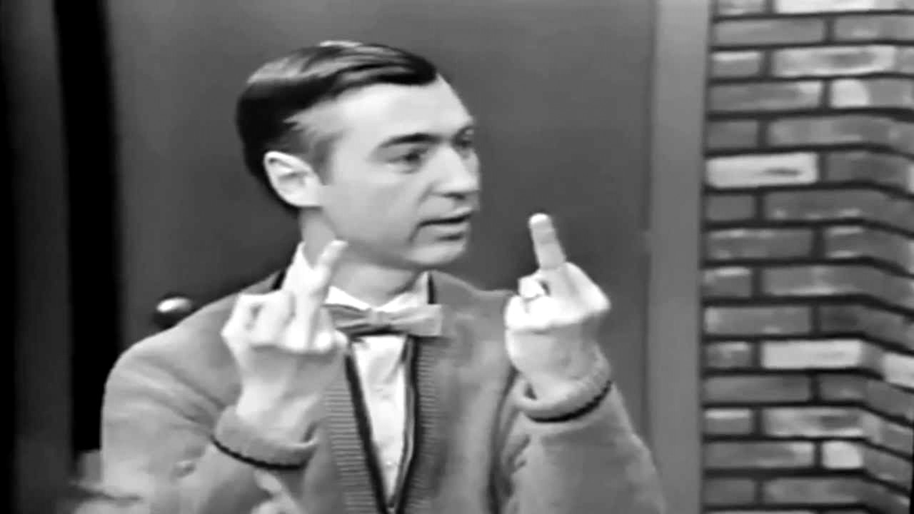 Mr. Rogers Flipping The Double Bird With A Giant Smile To Children On His  Tv Show, 1967 ~ Vintage Everyday Mr. Rogers Flipping The Double Bird With A Giant Smile To Children On His  Tv Show, 1967 ~ Vintage Everyday