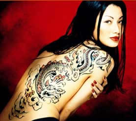 Black triball tattoo for girl