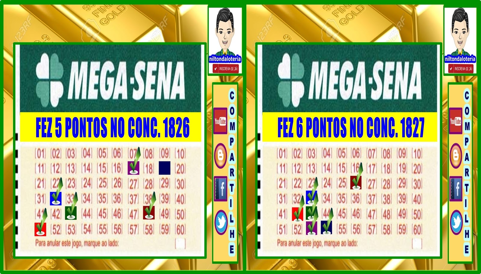 NiltondaLoteria: AS 37 DEZENAS DE OURO DA MEGA SENA