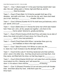 Indoor Bible Scavenger Hunt | scriptureand.blogspot.com