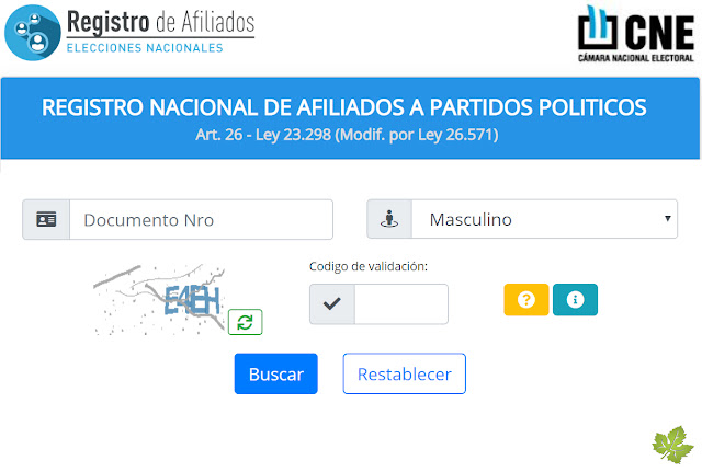 CNE - Cámara Nacional Electoral