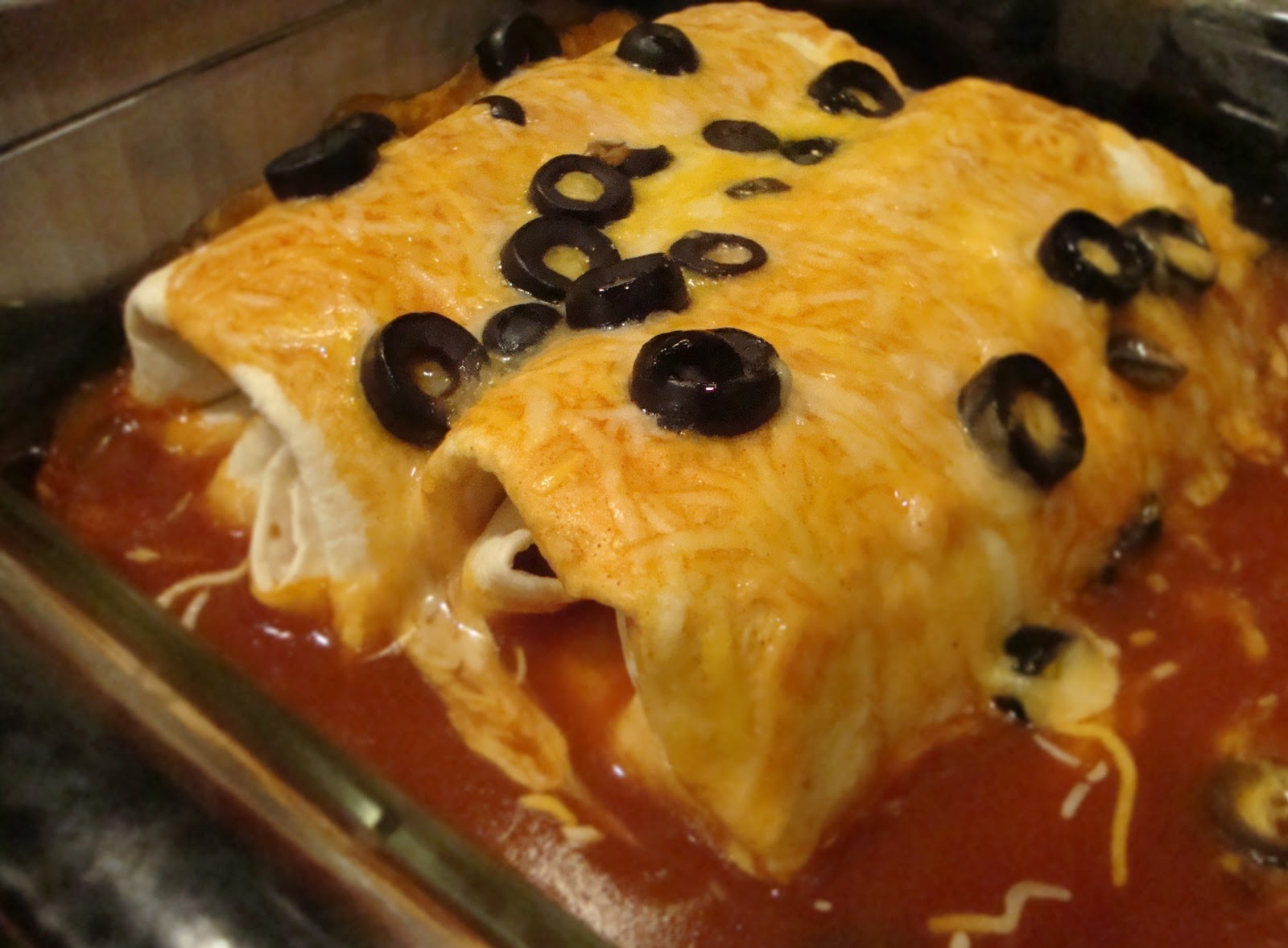 Gone With the Whisk Beef & Bean Burrito Enchiladas