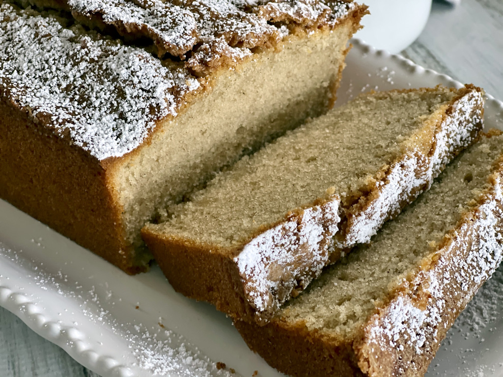 All That's Left Are The Crumbs Cinnamon Loaf with Espresso Butter 