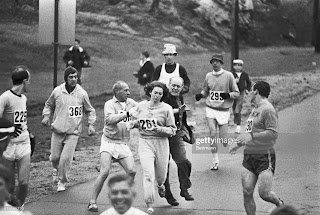 Katherine Switzer alla Boston Marathon Katherine Switzer alla Boston Marathon