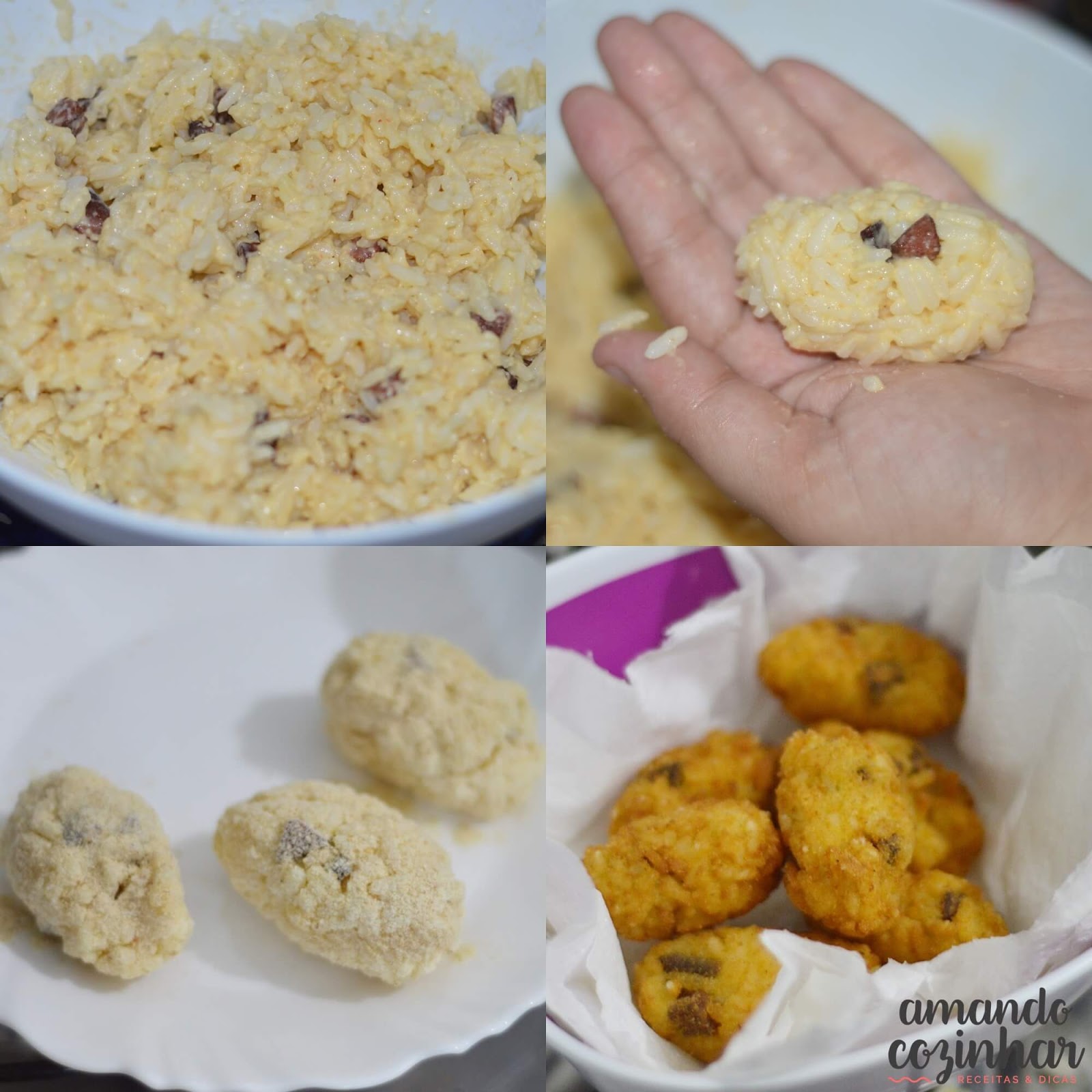 Bolinho de arroz com bacon - Amando Cozinhar Bolinho de arroz com bacon - Amando Cozinhar