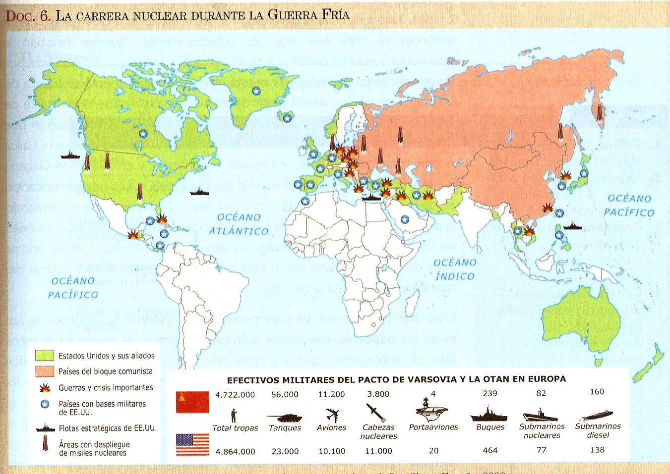 Mapa La Carrera Nuclear En La Guerra Fría Race In The Cold War Nuclear
