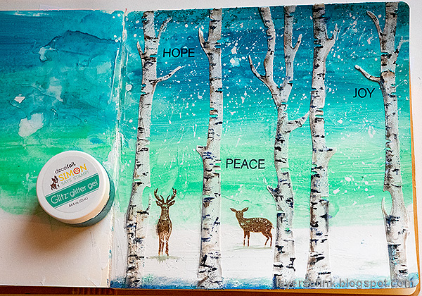 Layers of ink - Mixed Media Birch Forest Tutorial by Anna-Karin Evaldsson.