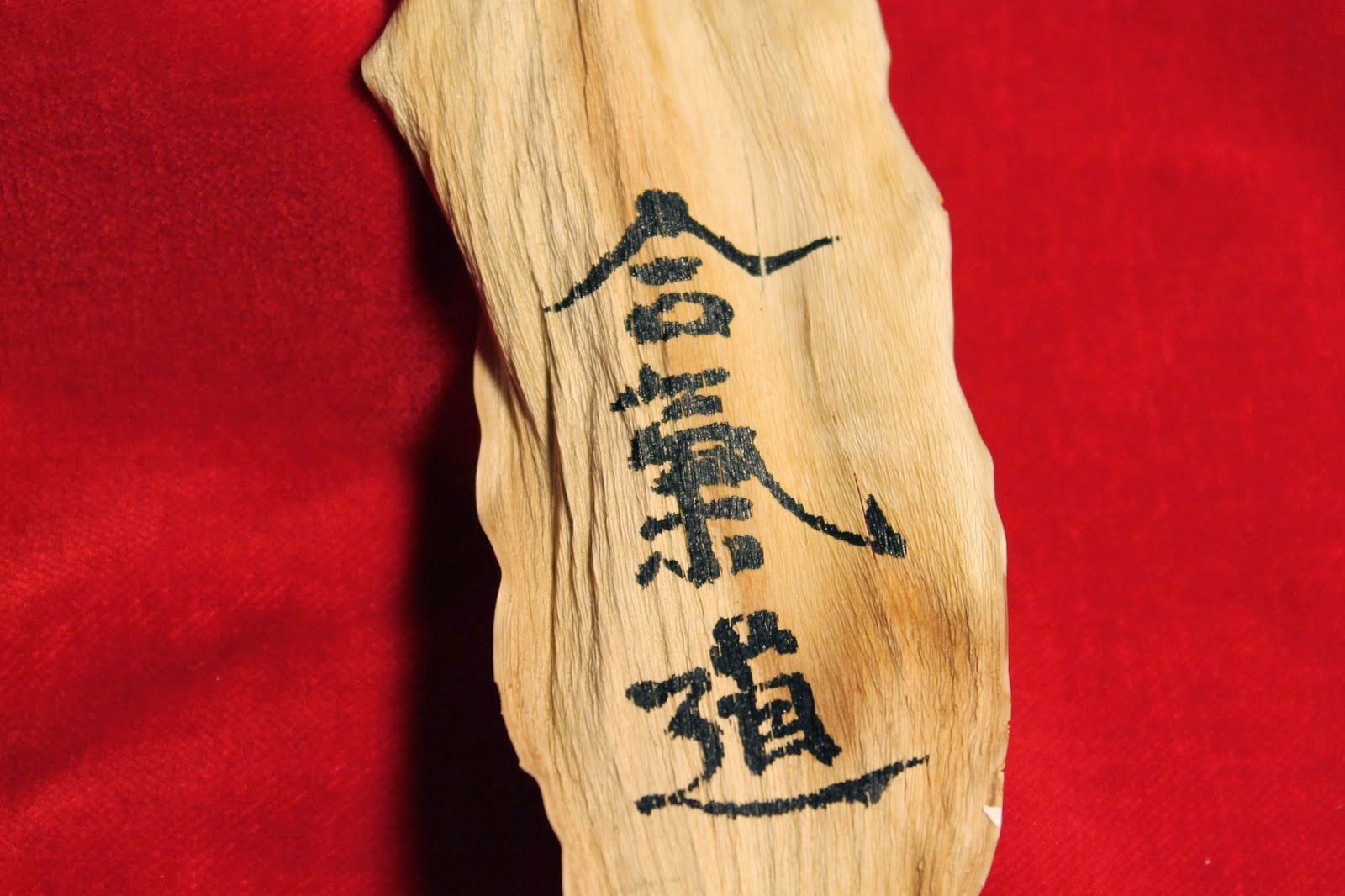 AIKIDO Kanji sobre hoja (presente)