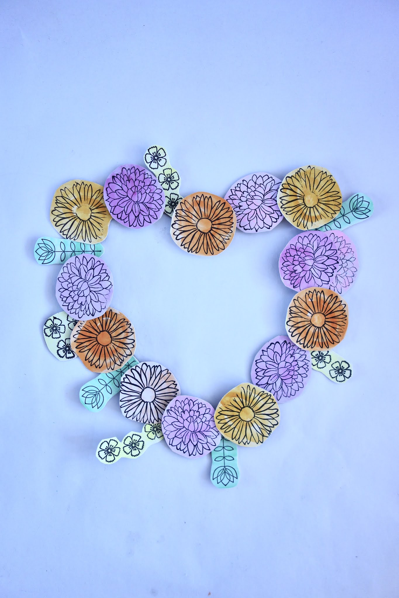 blah to TADA! A Floral Heart