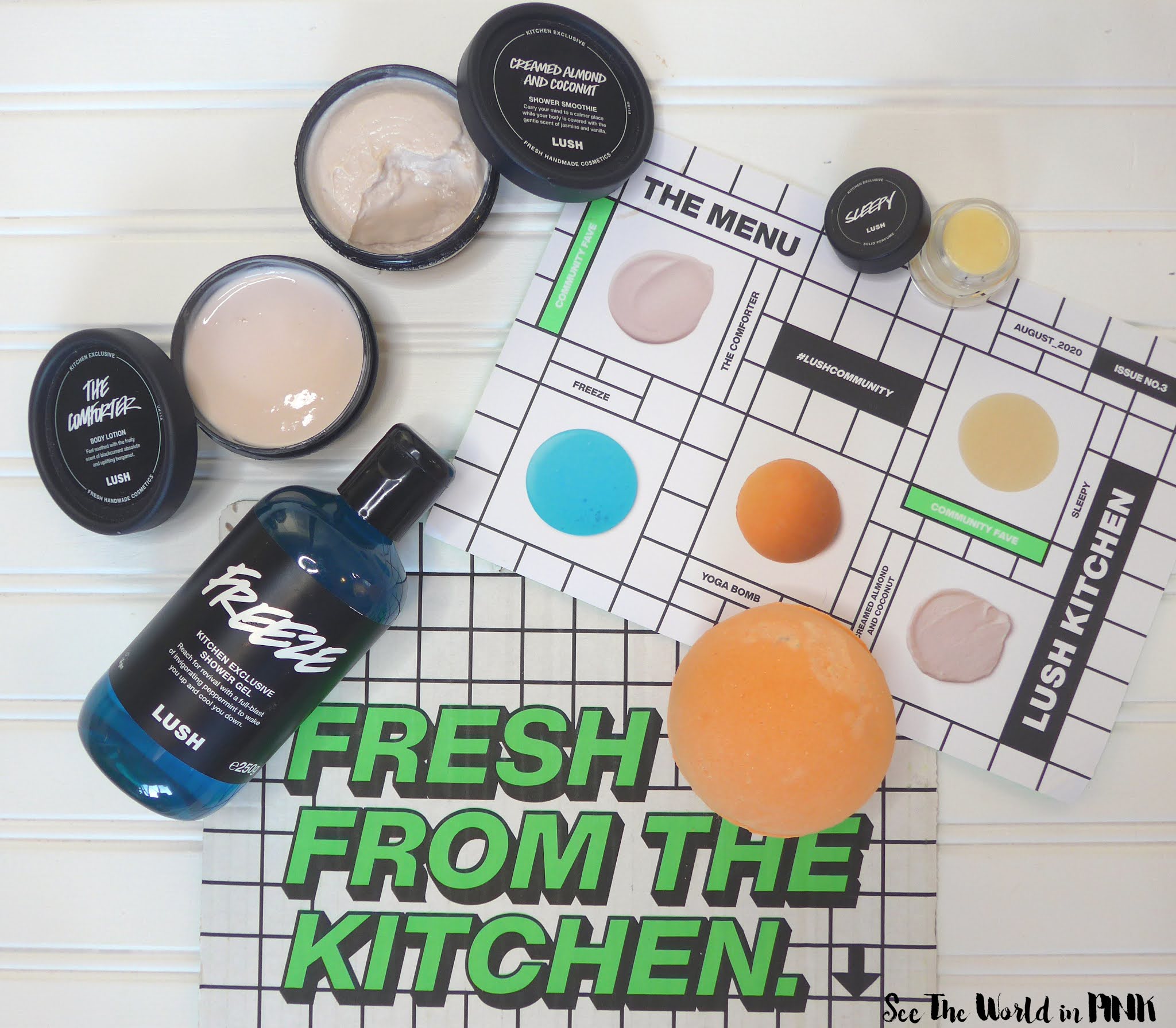 July/August 2020 Lush Kitchen Subscription Box See the World in PINK