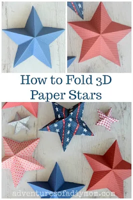 how to fold 3d paper stars