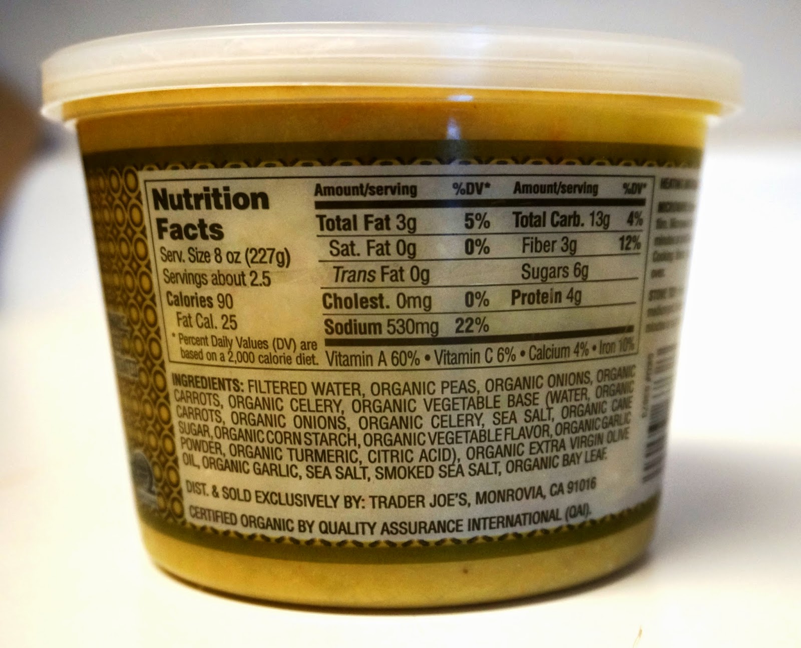 Exploring Trader Joe's Trader Joe's Organic Pea Soup