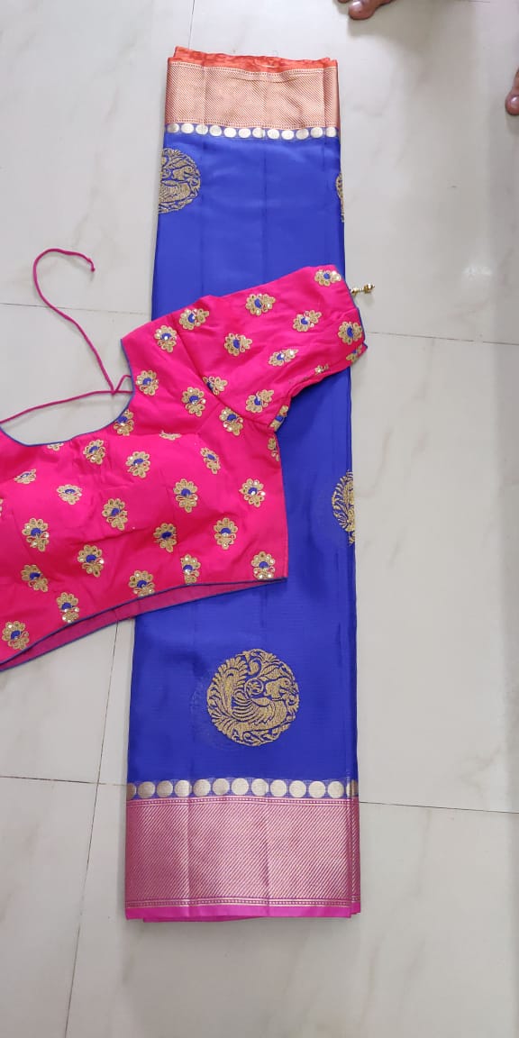 Silk Kota Saree With Designer blouse