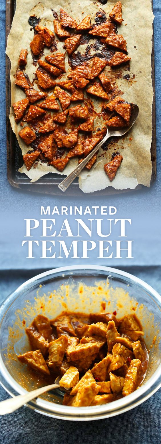 MARINATED PEANUT TEMPEH (7 INGREDIENTS!) CookToria