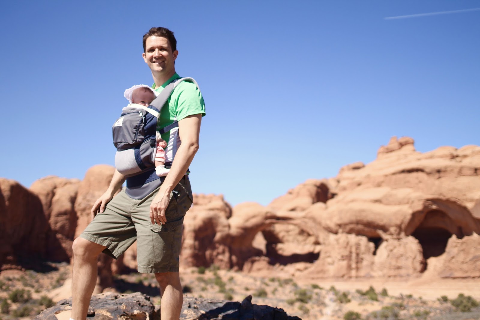 moab, arches national park, canyon lands, albion, baby, hiking trip