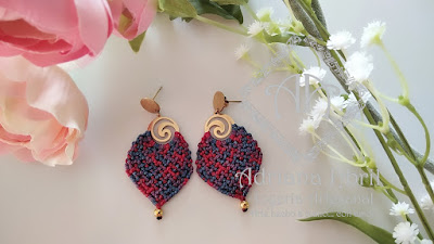 Pendientes en macramé, aros, aretes, Earrings, hoops, earrings in macramé by #AdrianaAbril