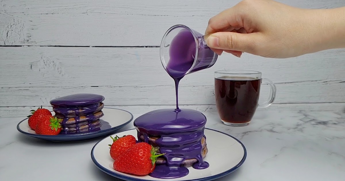 Ube Pancakes With Ube Ganache Recipe