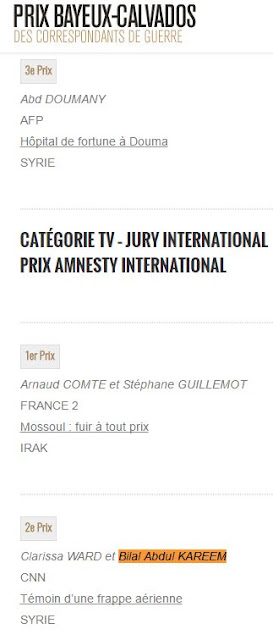 La France décerne des prix de journalisme...à des djihadistes adeptes d'al nosra Capture7