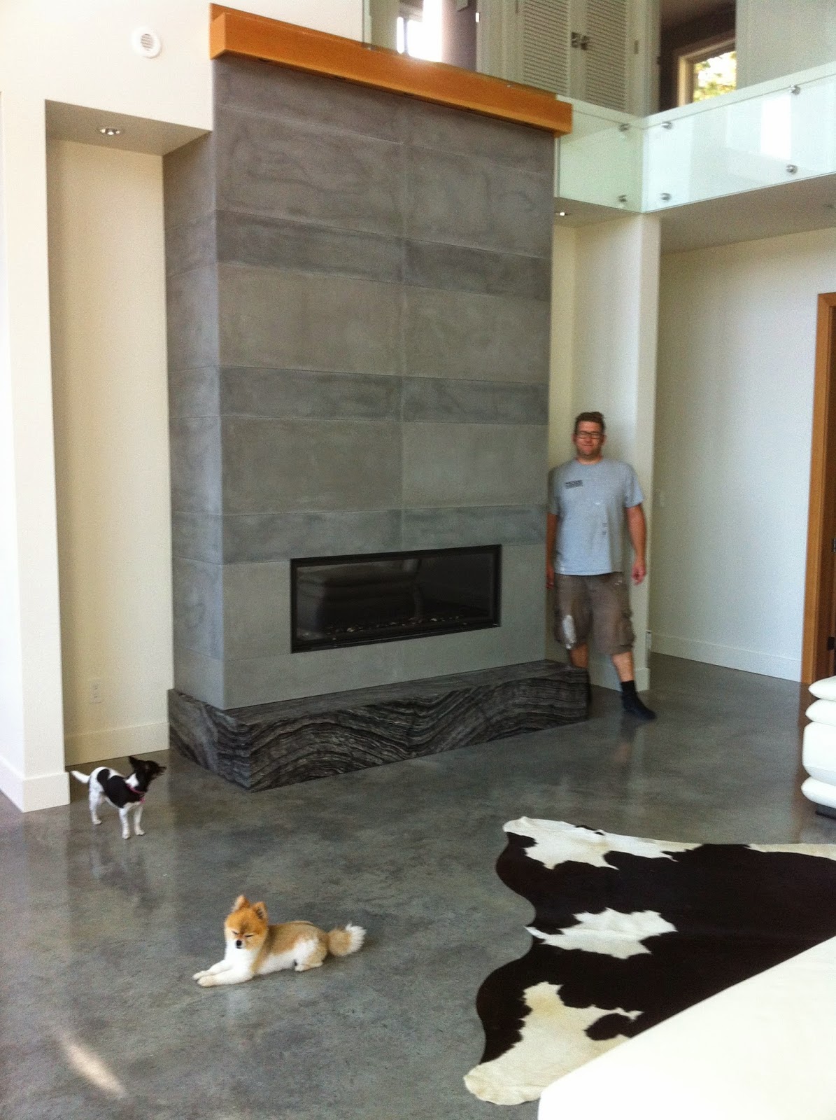 MODE CONCRETE Contemporary Concrete Fireplace Tiles are All the Rage