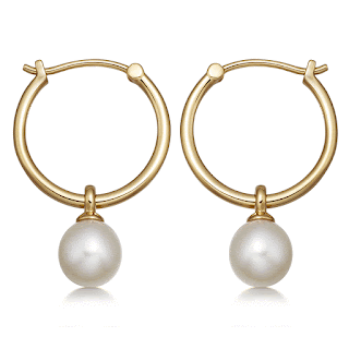 Astley Clarke Vera Pearl Drop Hoop Earrings - luxury British jewellery