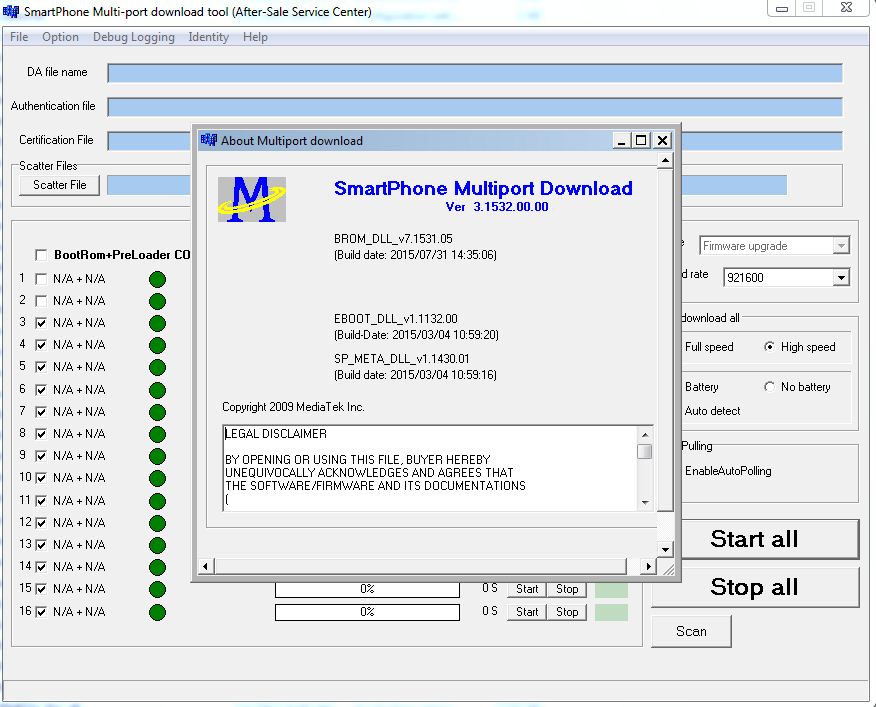 Multi Port Download Tool MTK Smart Phones Flashing Software Official
