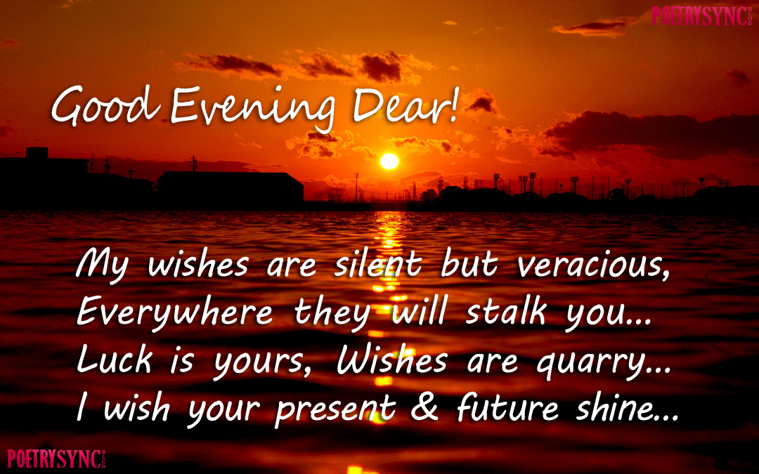 Good Evening English Quotes and Pictures for Whatsapp | Poetry