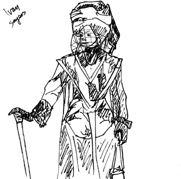 James Mathurin Art: Victorian dress sketch