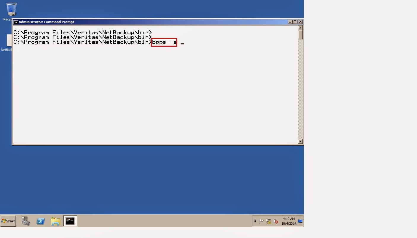 Remote Infrastructure Management Symantec Netbackup 7.6.0.1 Command