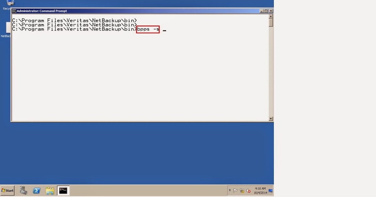 Remote Infrastructure Management Symantec Netbackup 7.6.0.1 Command