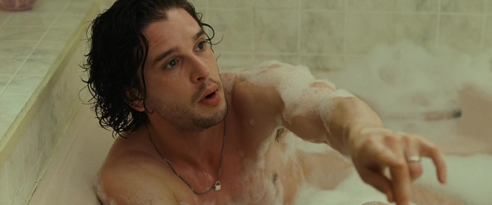 Kit Harington shirtless and kissing Chris Zylka in The Death And Life Of Jo...