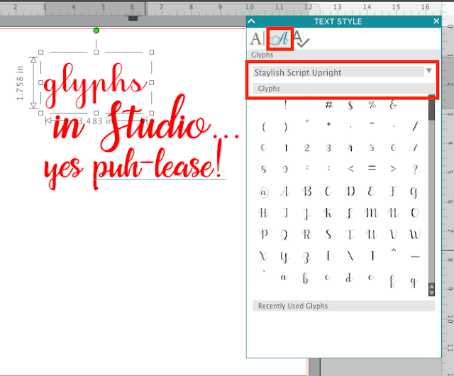 silhouette studio v4 features text organization font organization