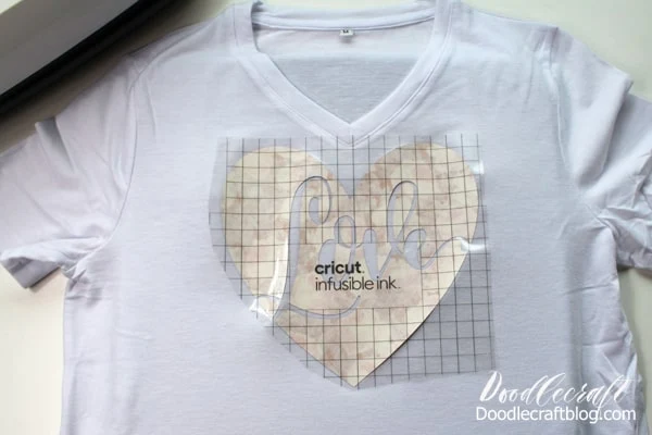 Place the Cricut Infusible Ink on the shirt and press with the EasyPress 2