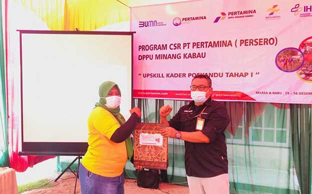 PT Pertamina DPPU Minangkabau Salurkan CSR ke Posyandu Talang Kuning